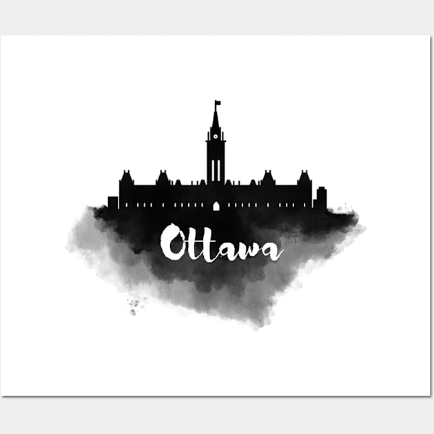 Ottawa watercolor Wall Art by kursatunsal